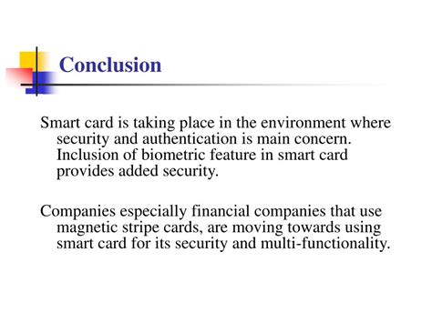 conclusion of smart card|Smart Card .